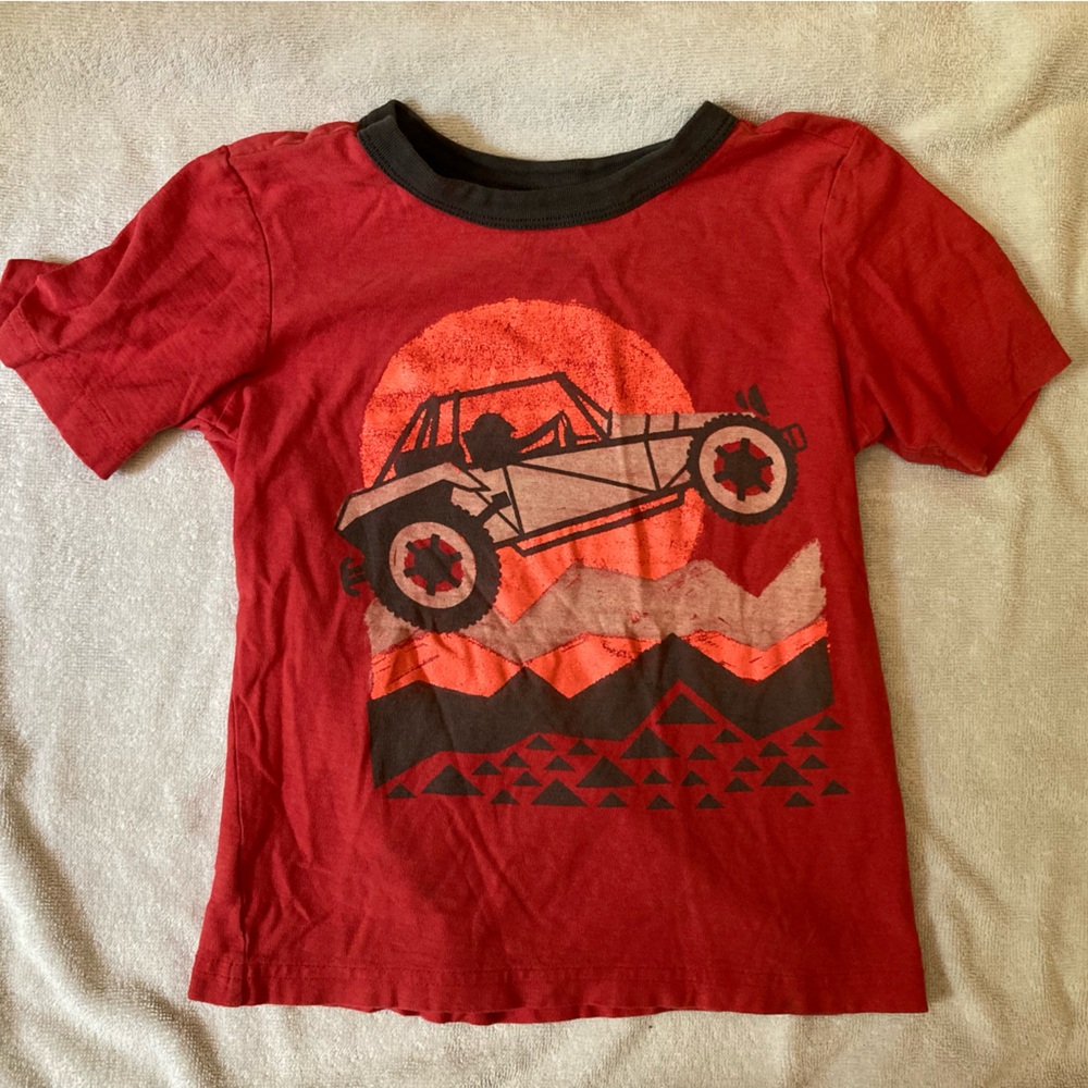 Tea Collection Boys Graphic T-Shirt Red Car